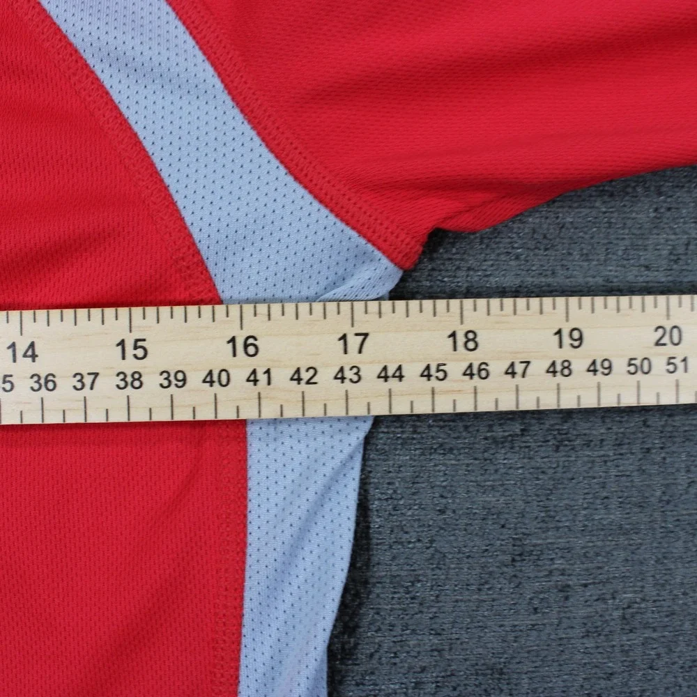 Nike Dri-FIT Womens Medium Red Long Sleeve Running Training Shirt Mesh Panels